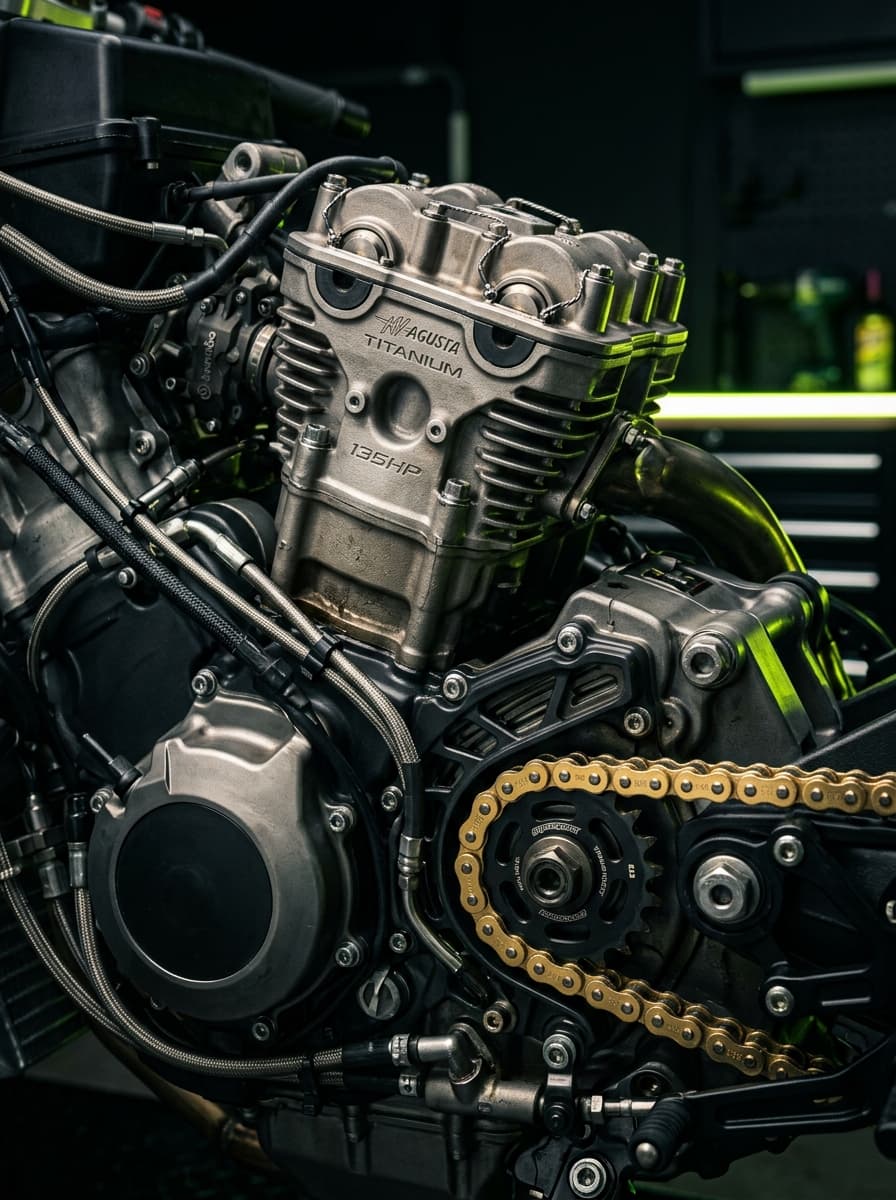 High-Performance Motorcycle Engine